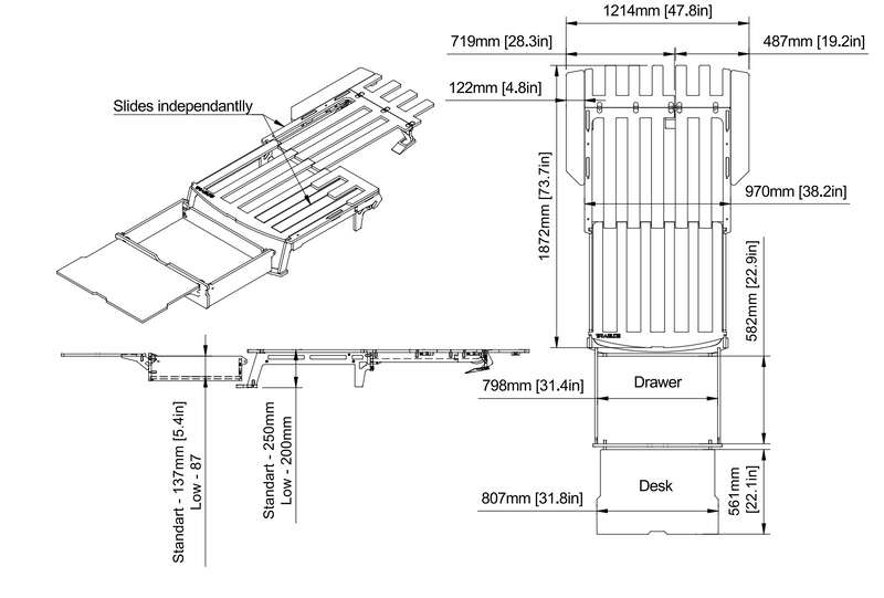Dimensions for Model Y