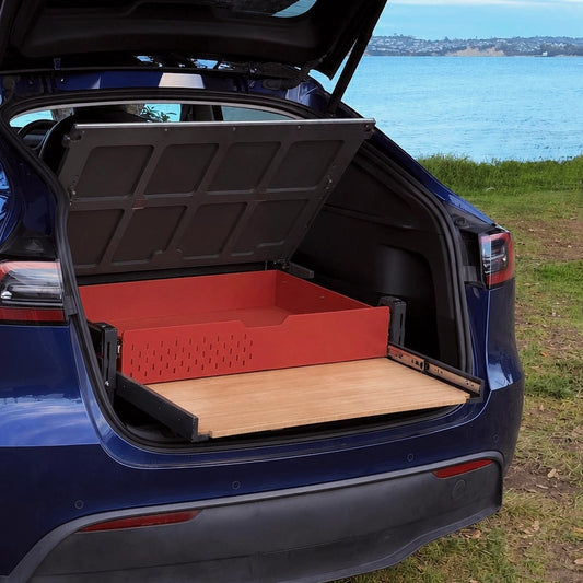 LEVEL | Campingbett + Schublade | Passend für die meisten E-Autos & SUVs