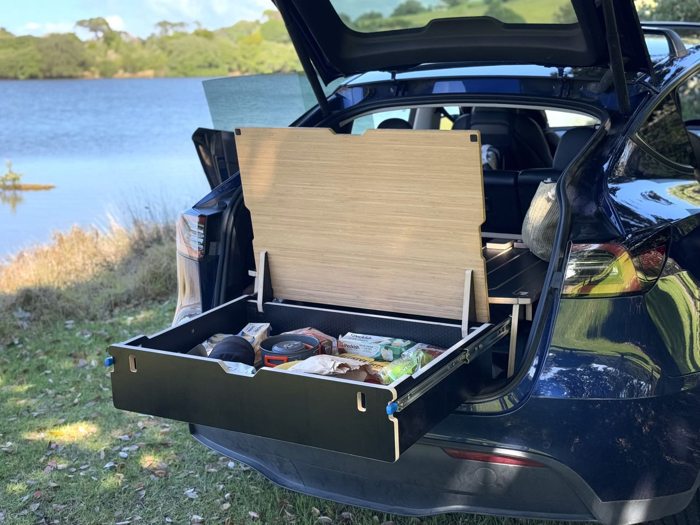 Teraglide PRO drawer open with camping gear inside