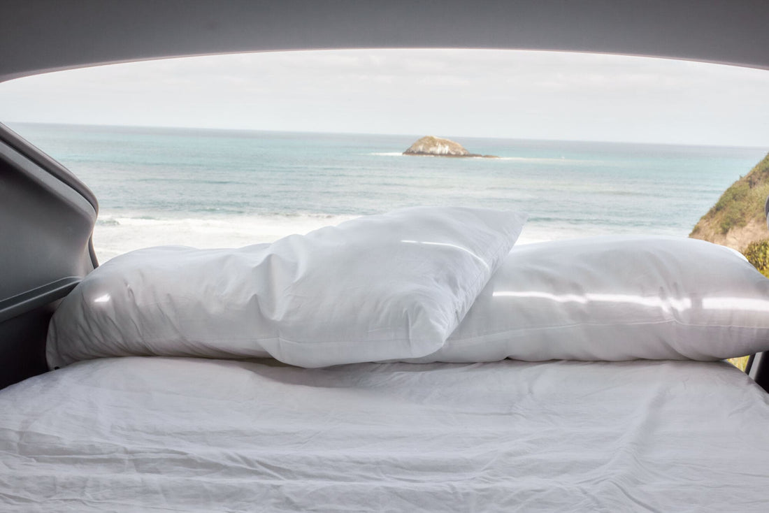 Teraglide camping platform set up inside a car, creating a cosy and secure space for stress-free outdoor escapes