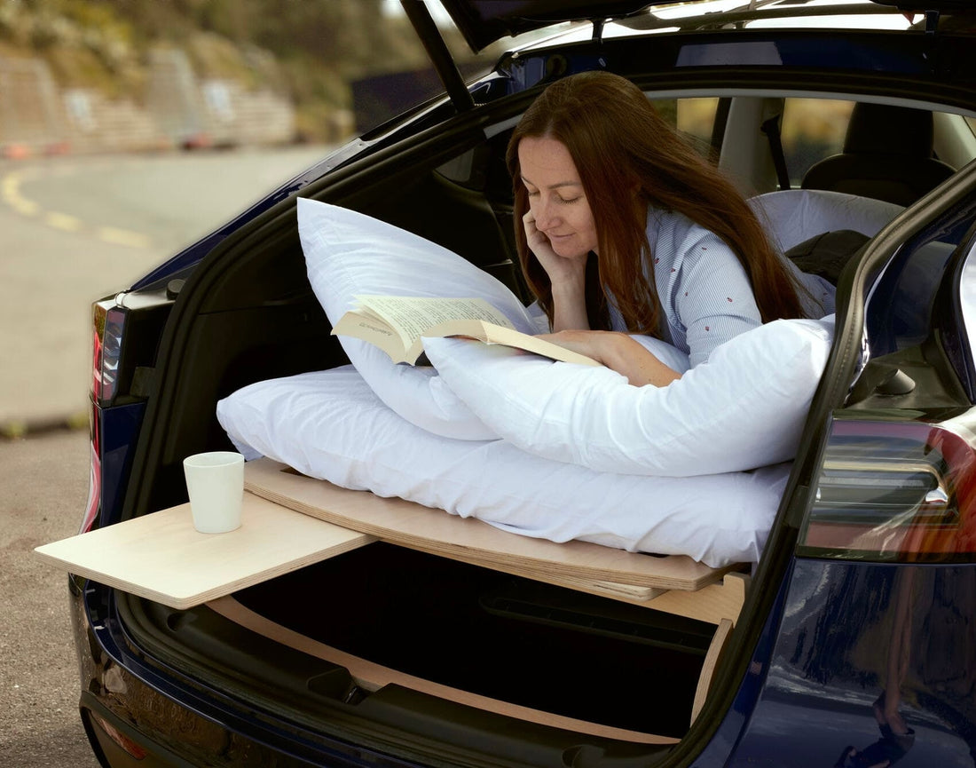  Ideal for Tesla Model Y owners, our trunk bed offers comfort, modern design, and sustainability, perfect for nature lovers and eco-conscious travelers.