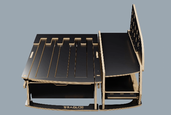 One-person camping bed – Teraglide SOLO with kitchen sleep setup