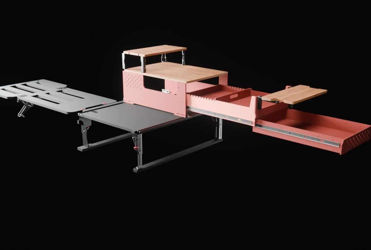 SOLO | Plataforma de cama y almacenamiento 60/40 para coche-camping