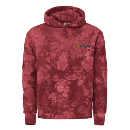 Teraglide Champion tie-dye hoodie, unisex. Each hoodie has a unique pattern, anti-shrink design, and embroidered logo