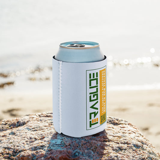Neoprene can cooler with ribbed seams — waterproof, reusable sleeve for chilled drinks