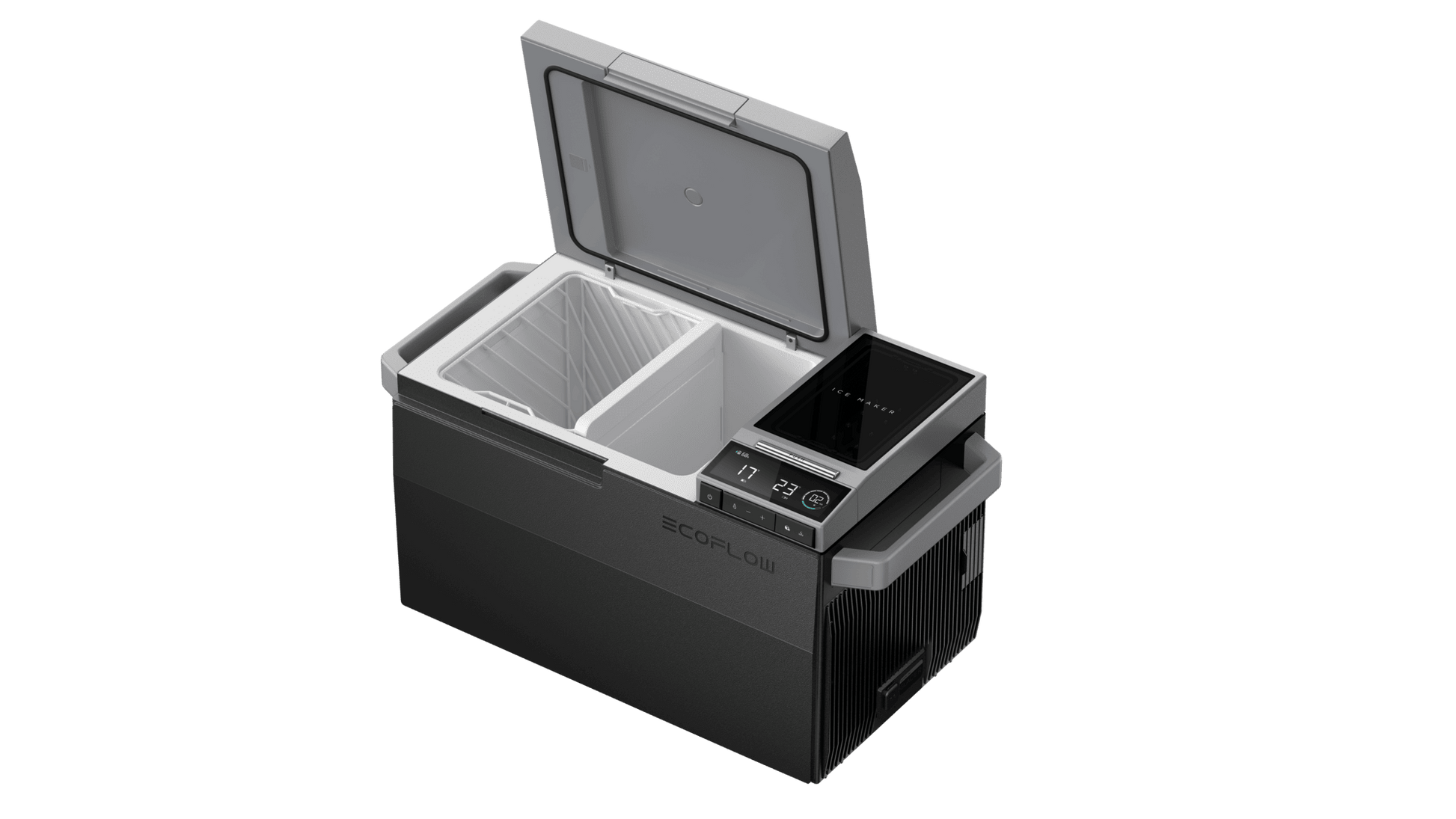 Experience the ultimate convenience with the EcoFlow Glacier, the world’s first portable fridge-freezer equipped with an integrated ice maker. Produce 18 ice cubes in just 12 minutes, perfect for refreshing drinks during camping, road trips, or outdoor adventures