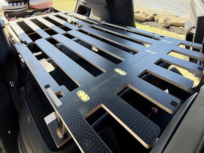 Top view of Teraglide PRO Tesla Y camping platform bed