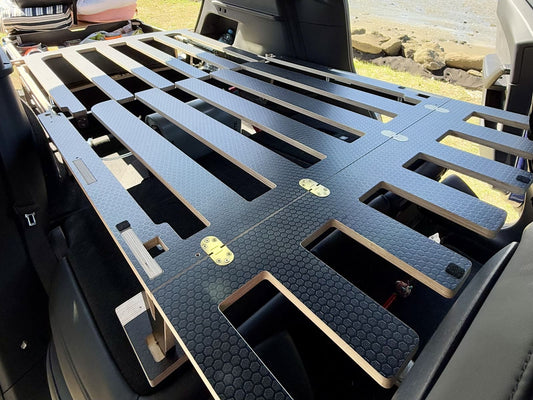 Top view of Teraglide PRO Tesla Y camping platform bed