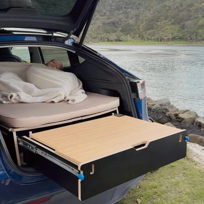 Complete car camping kit in Tesla Y with Teraglide PRO