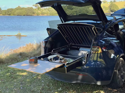 Kitchen drawer setup on Teraglide PRO car camping platform