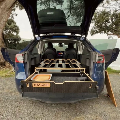 Kitchen drawer setup on Teraglide PRO car camping platform